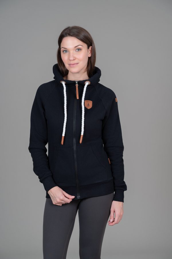 Hera Black Full-Zip Hoodie Fashion