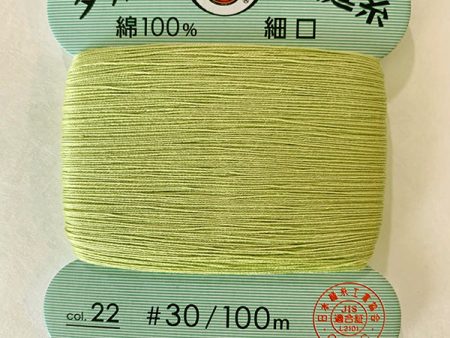 Daruma Hand Sewing Thread - 30wt Hand Sewing Thread - # 22 Key Lime Sale