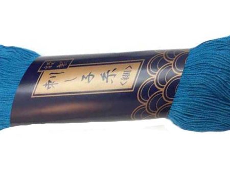 Sashiko Thread - Yokota Thin Weight - 170m Skein - # 27 Peacock Blue Online Sale