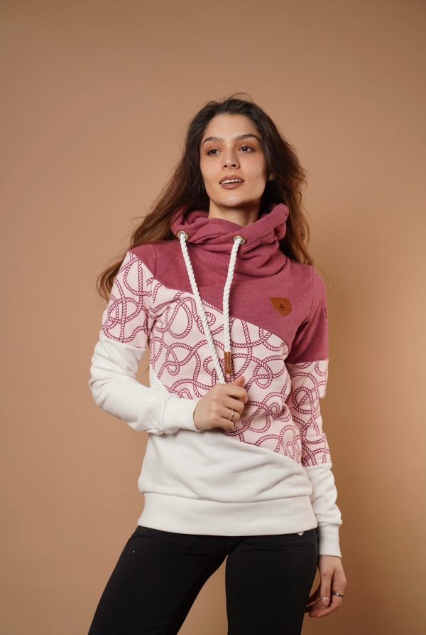 Selene Wine Mix Hoodie Fashion