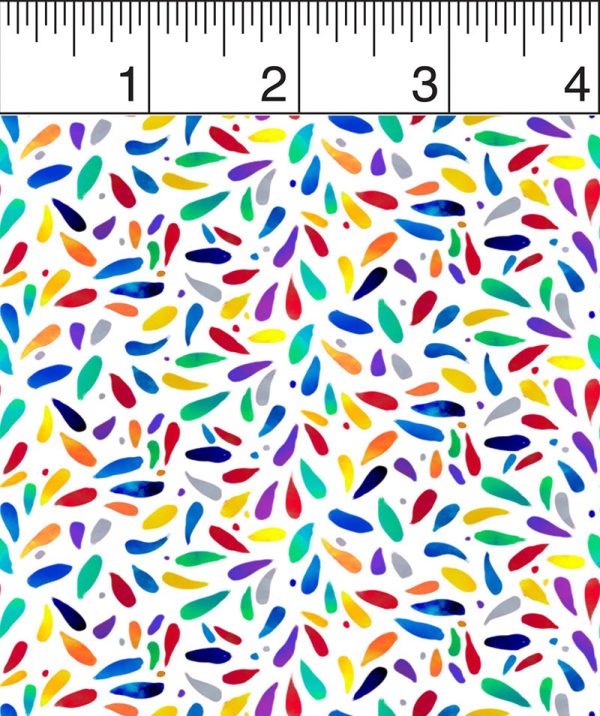 SHOP HOP 2023 - Colorful Confetti - Y3898-1 - White - ON SALE - $5.00 yard - By the Yard - Last 1 1 3 Yards Supply