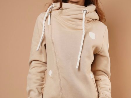 Athena White Sand Full-Zip Hoodie Online