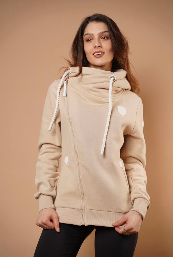 Athena White Sand Full-Zip Hoodie Online